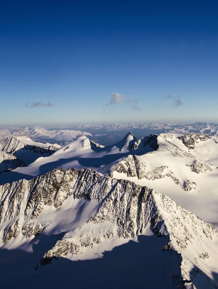 Blick auf den Stubaier Gletscher im Sommer